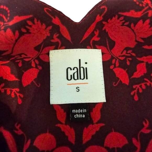Cabi Cameo Floral Double Layer Split Back Tank Top Sz S - Picture 6 of 8